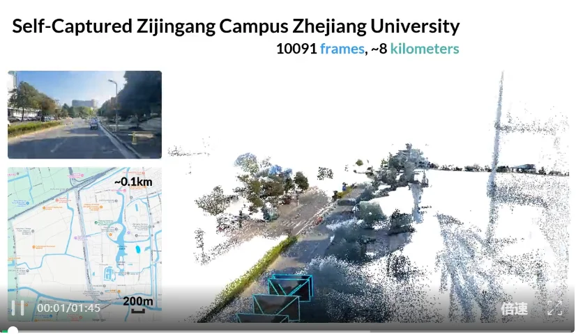 公里级场景也能稳住了,国产团队把长视频3D重建又往前推了一步