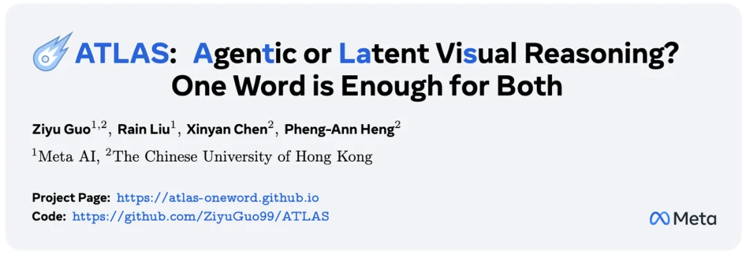 Z Tech|一个词就能视觉推理?Meta 华人颠覆性提出 ATLAS 新范式